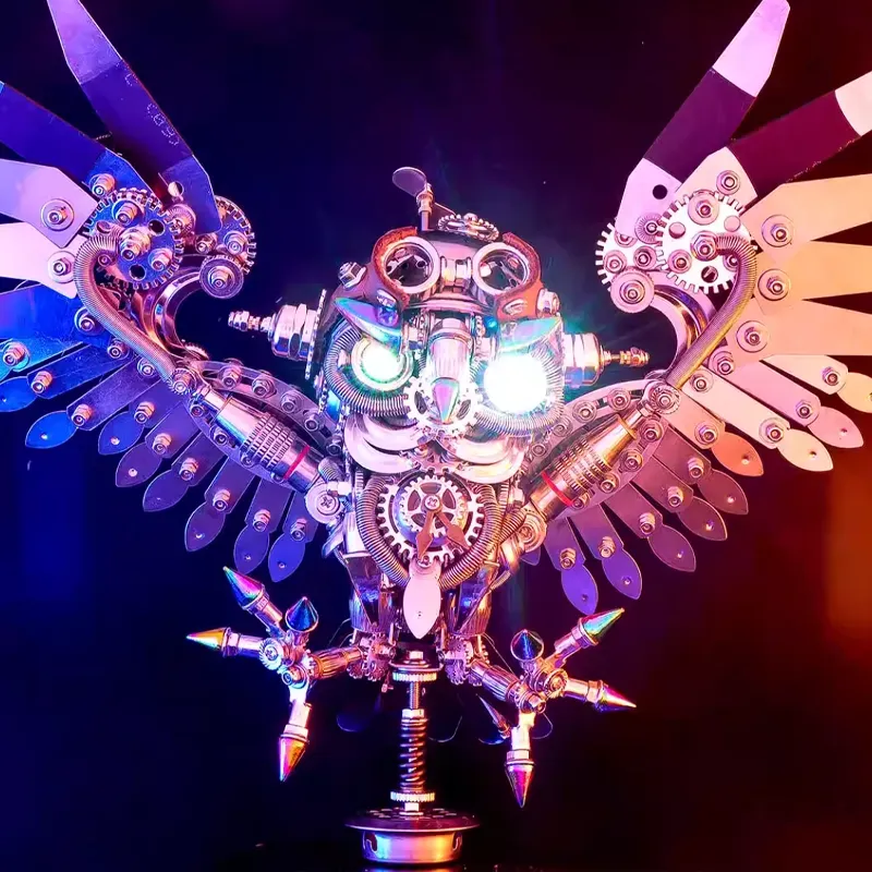 Metal Assembly Steampunk Owl-Eagledigi