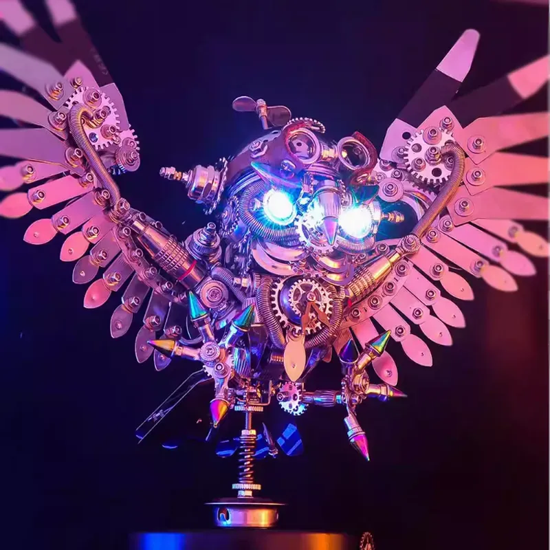Metal Assembly Steampunk Owl-Eagledigi