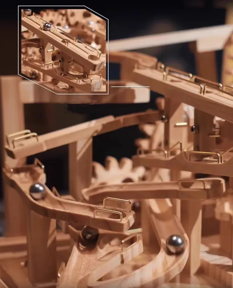 Wooden Assembly SN-11 Mechanical Track Marble Series-Eagledigi