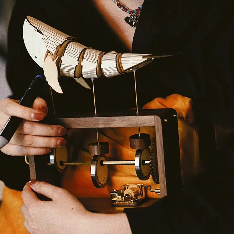 Wooden Assembly Whalesong Dynamic Music Box-Eagledigi