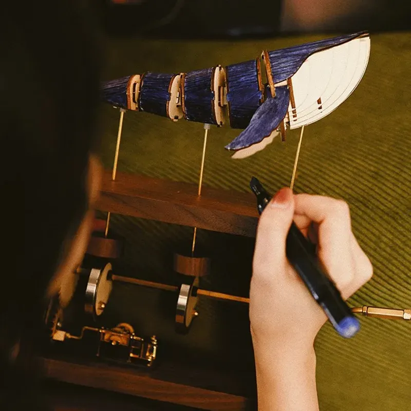 Wooden Assembly Whalesong Dynamic Music Box-Eagledigi