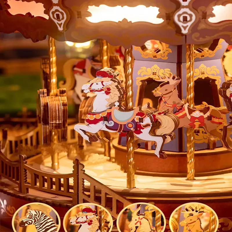Wooden Assembly Whirlwind Carousel-Eagledigi