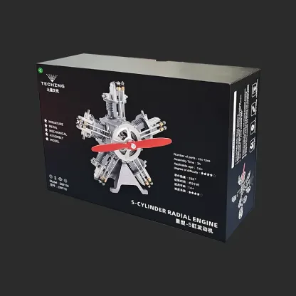 1/6 Scale Full-Metal Five-Cylinder Radial Engine Model Kit
