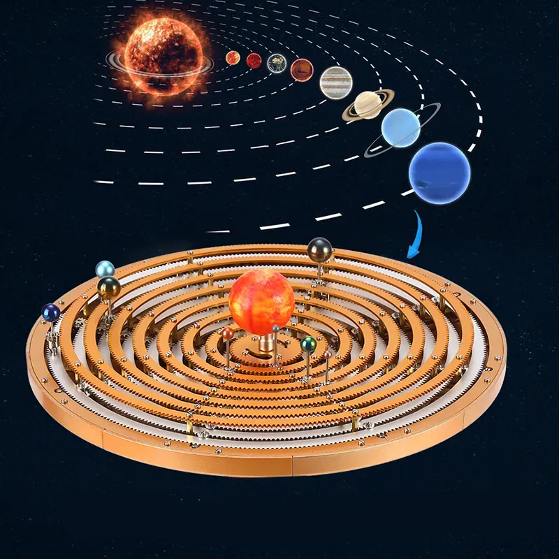 Full-Metal Mechanical Solar System Model Kit – Dynamic Orbital Orrery