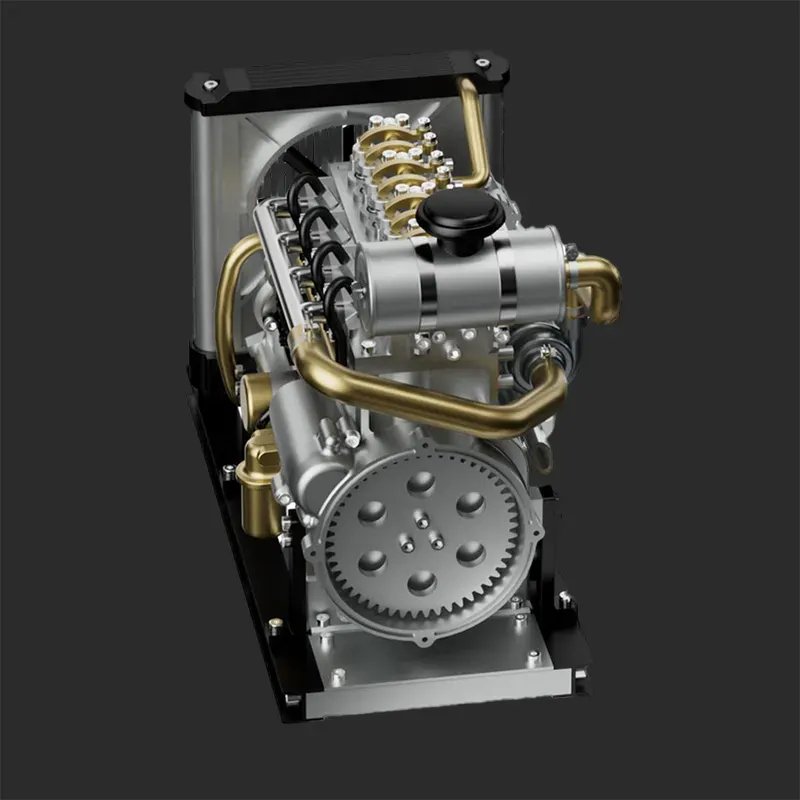 Full-Metal Mini OHV Inline Four-Cylinder Diesel Engine Model Kit