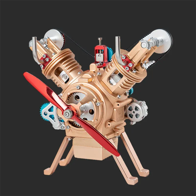 1/10 Full-Metal V-Twin (V2) Engine Model Kit
