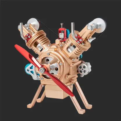 1/10 Full-Metal V-Twin (V2) Engine Model Kit