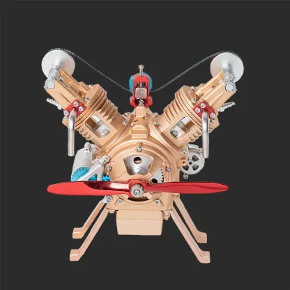 1/10 Full-Metal V-Twin (V2) Engine Model Kit