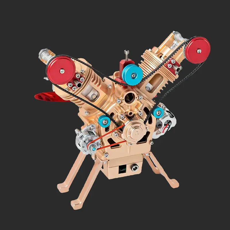 1/10 Full-Metal V-Twin (V2) Engine Model Kit