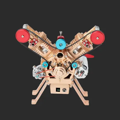 1/10 Full-Metal V-Twin (V2) Engine Model Kit