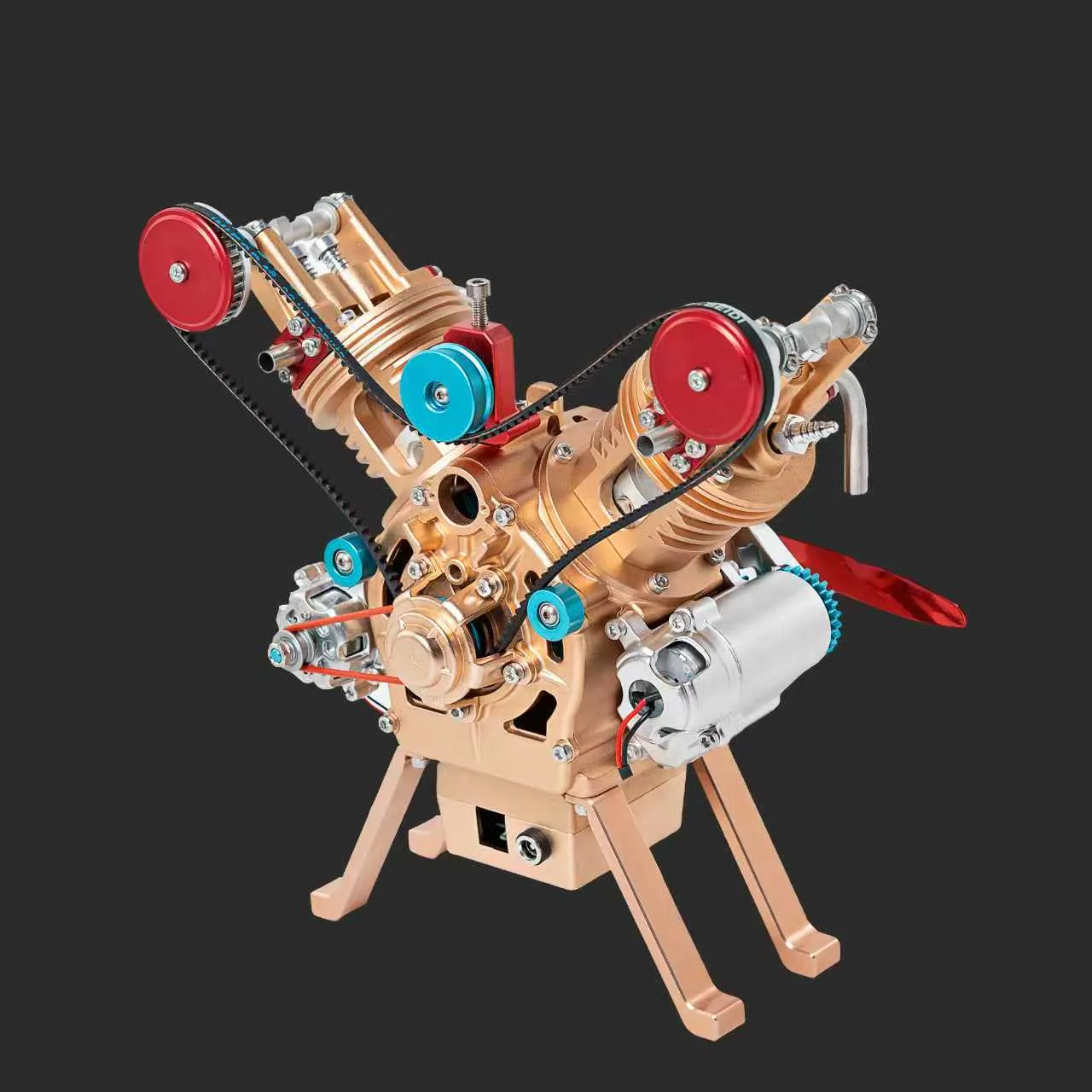 1/10 Full-Metal V-Twin (V2) Engine Model Kit