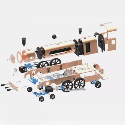 Steam Train Model Kit DM21-Motorized Metal Build