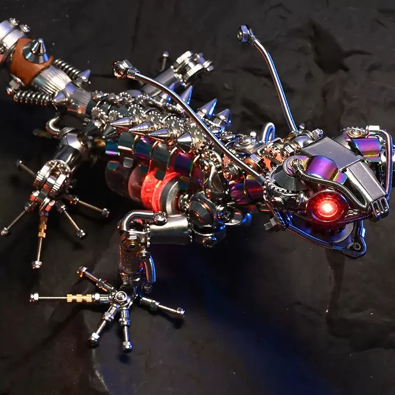 Steampunk Mechanical Chameleon – LED Metal Model Kit