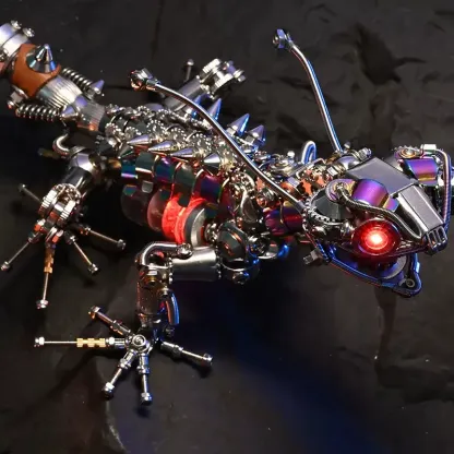 Steampunk Mechanical Chameleon – LED Metal Model Kit