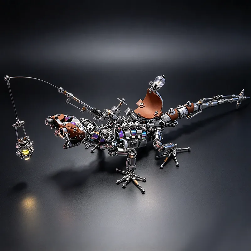 Steampunk Mechanical Chameleon – LED Metal Model Kit