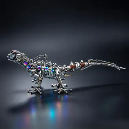 Steampunk Mechanical Chameleon – LED Metal Model Kit