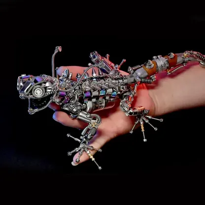Steampunk Mechanical Chameleon – LED Metal Model Kit