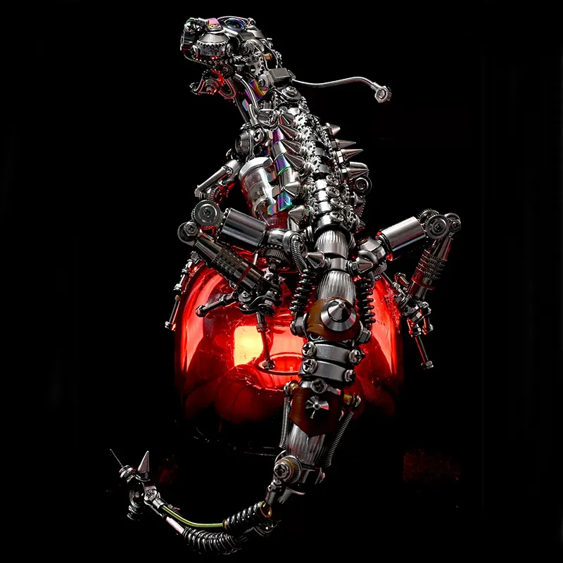 Steampunk Mechanical Chameleon – LED Metal Model Kit