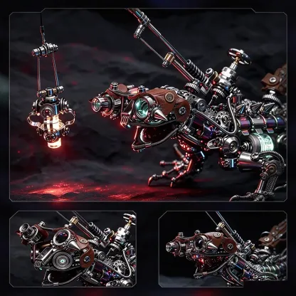 Steampunk Mechanical Chameleon – LED Metal Model Kit