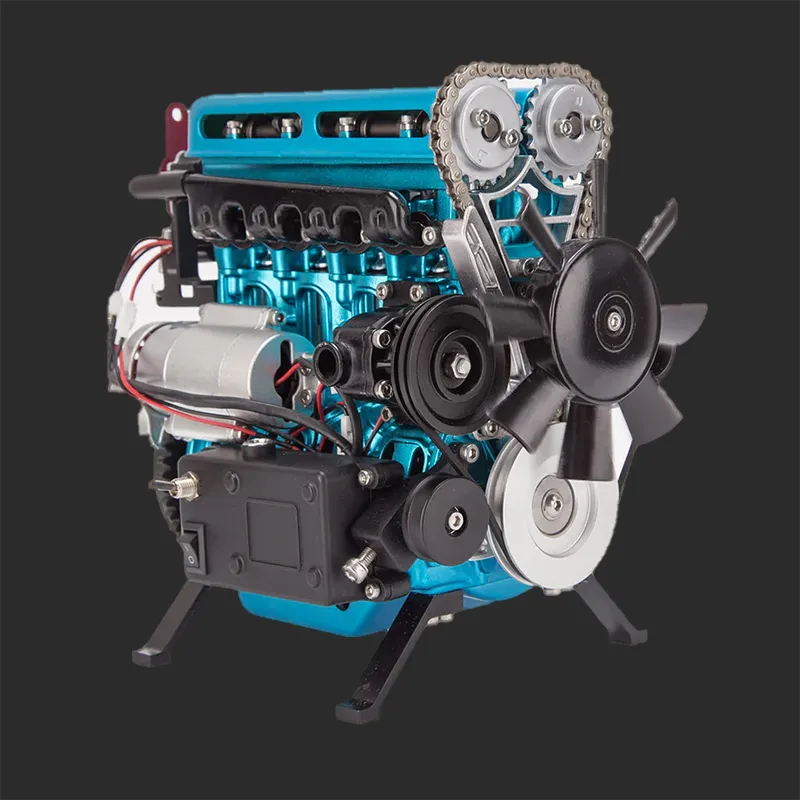 1/10 Turbocharged Full-Metal Inline Four-Cylinder Engine Model Kit