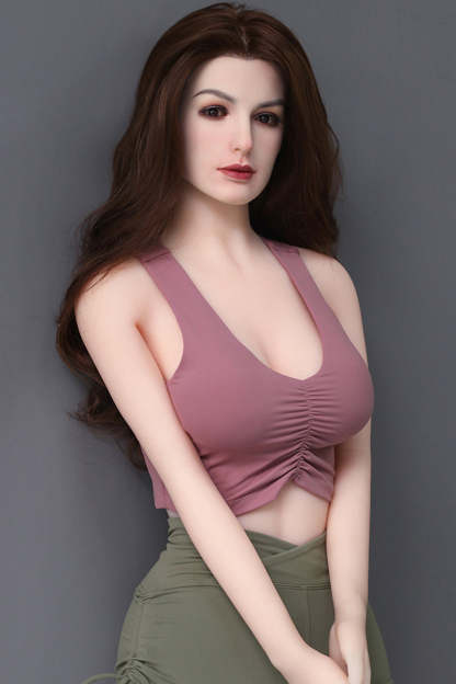 Iris - 165cm (5ft6) Mature Small Breast Sex Doll With Long Curly Hair (In Stock US)-First Love Doll