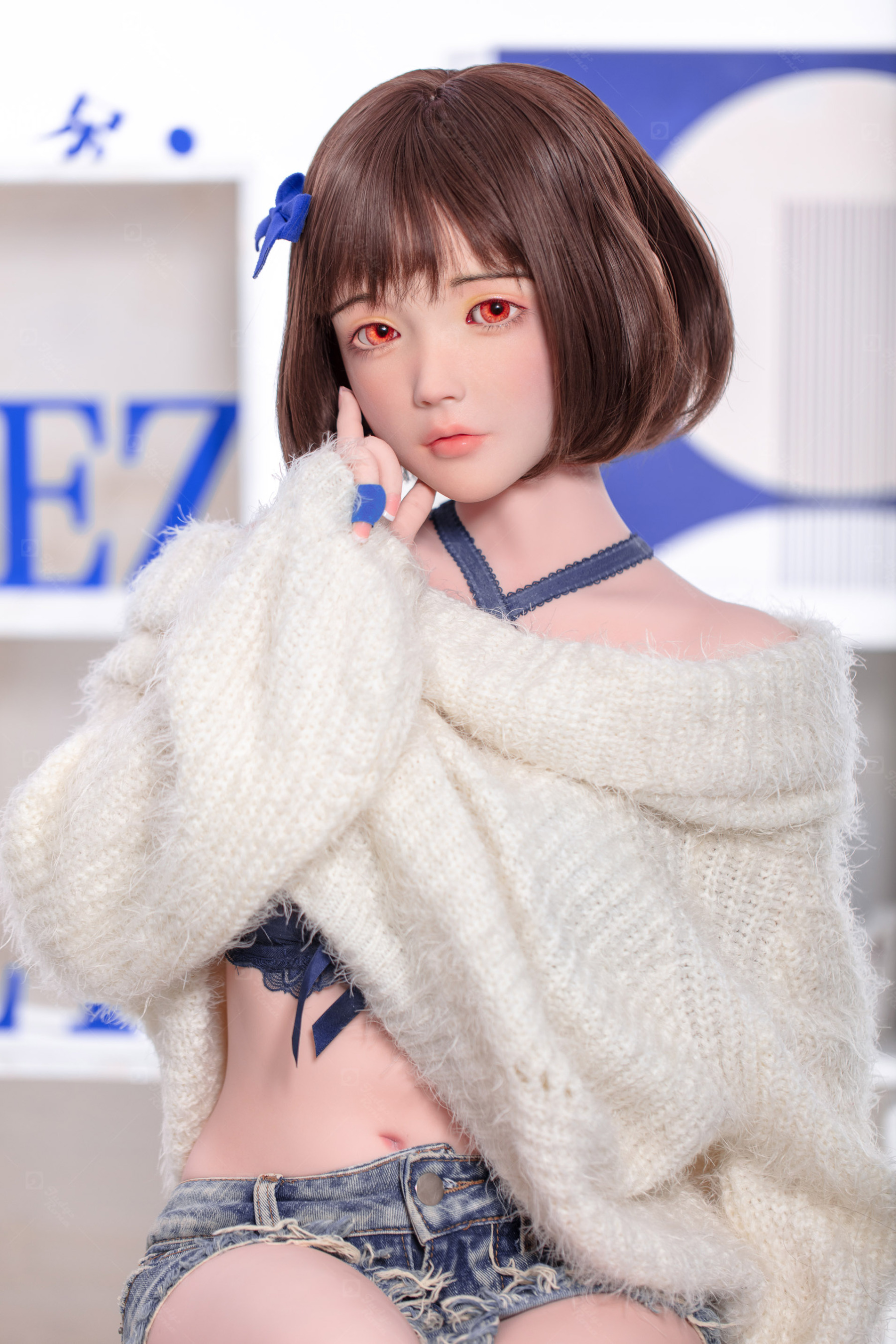 JR | Yumi - 4Ft 10(148cm) Japanese Sweater Girl Silicone Sex Doll 
