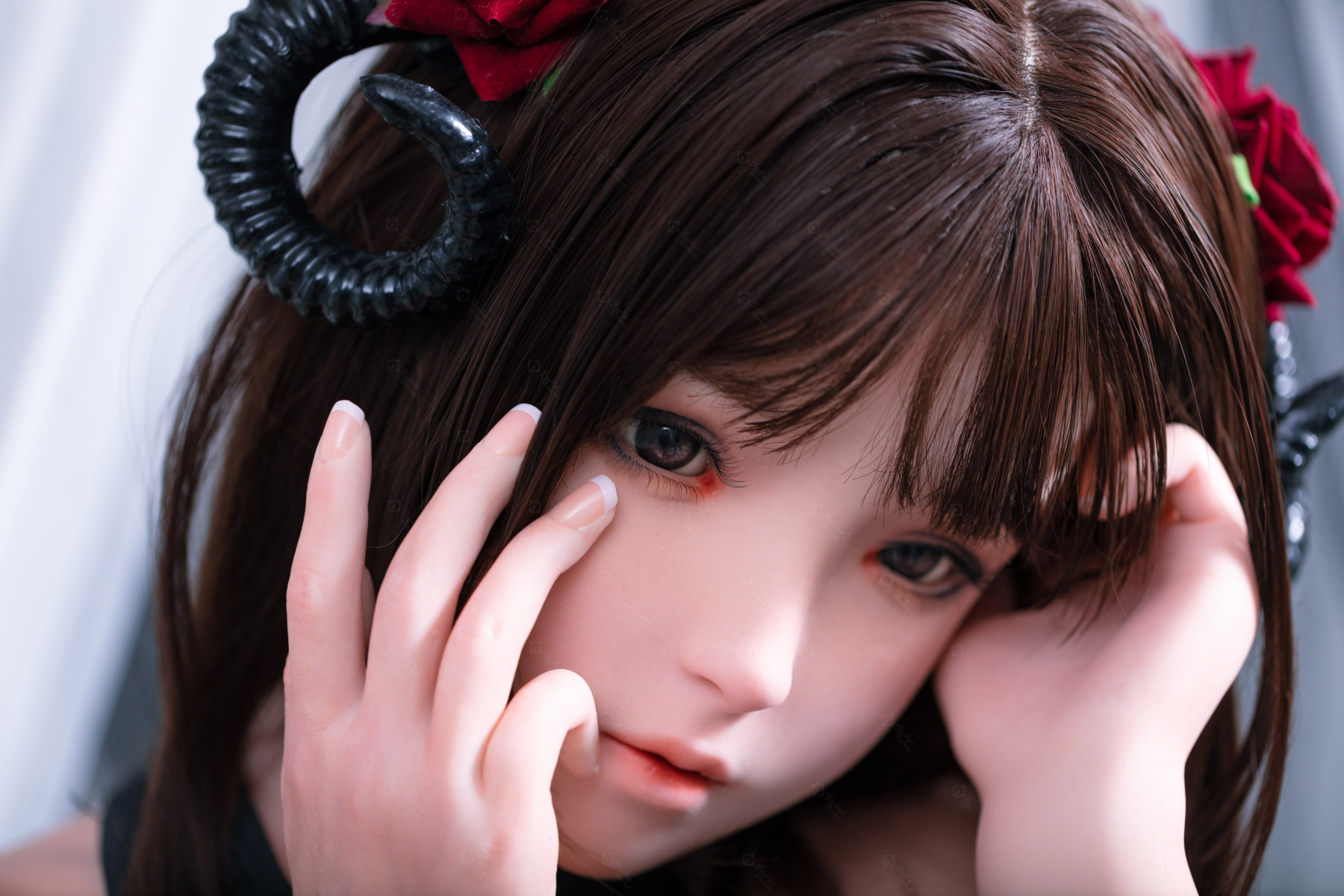 JR | Kiko - 4Ft 10(148cm) Japanese Black Devil Silicone Sex Doll 