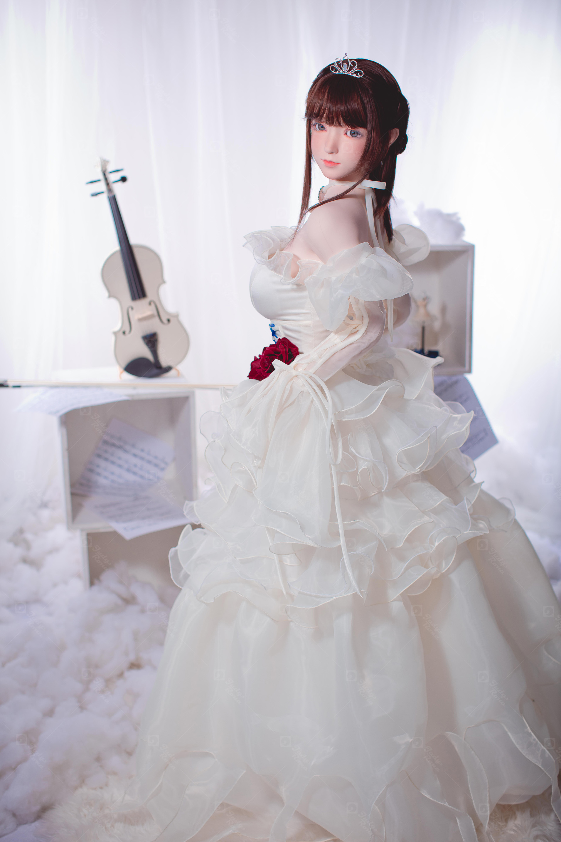 JR | Yuki - 4Ft 10(148cm) Wedding Dress Girl Silicone Sex Doll 