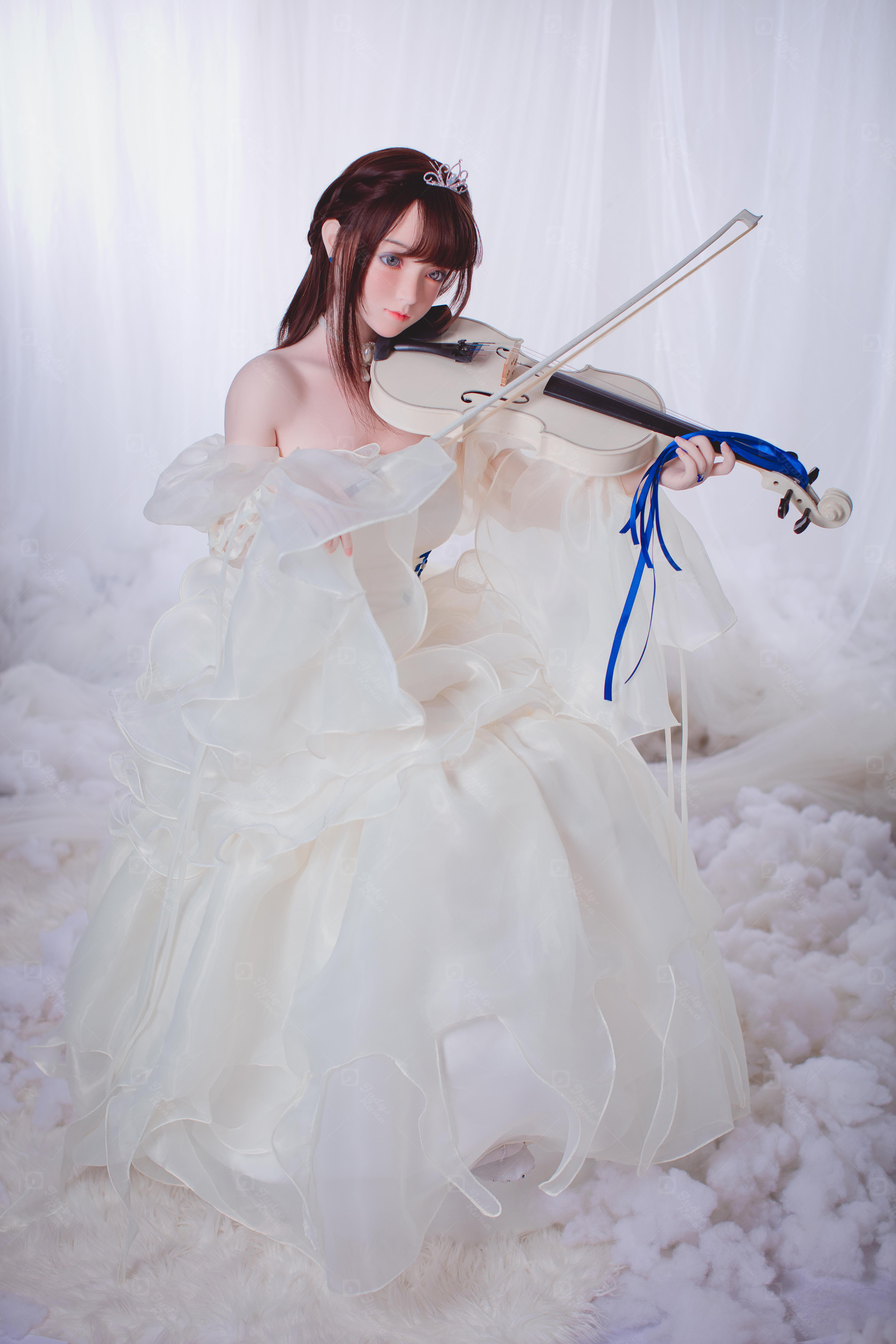 JR | Yuki - 4Ft 10(148cm) Wedding Dress Girl Silicone Sex Doll 