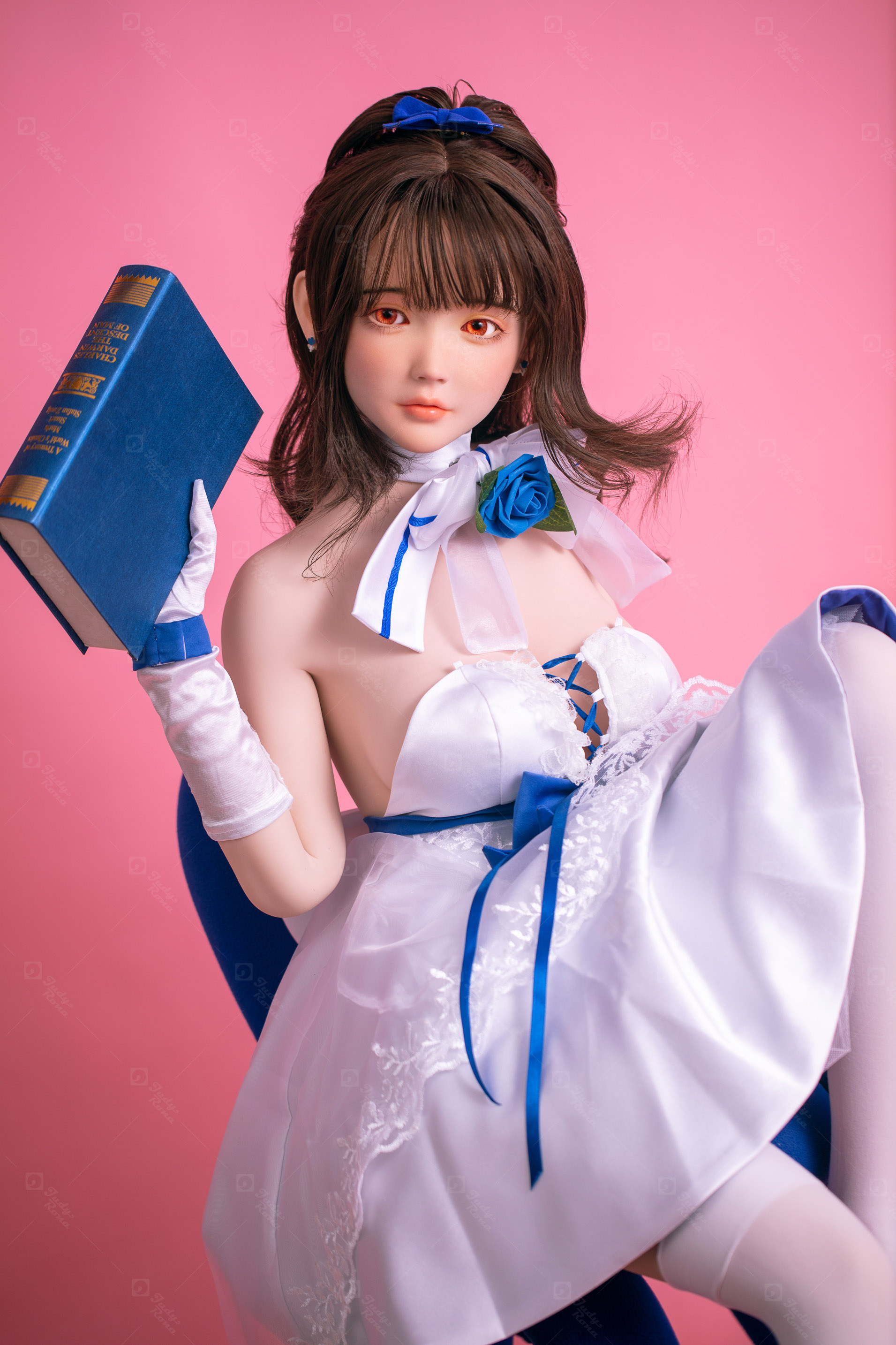 JR | Aria - 4Ft 10(148cm) Japanese Floral Skirt Silicone Sex Doll 