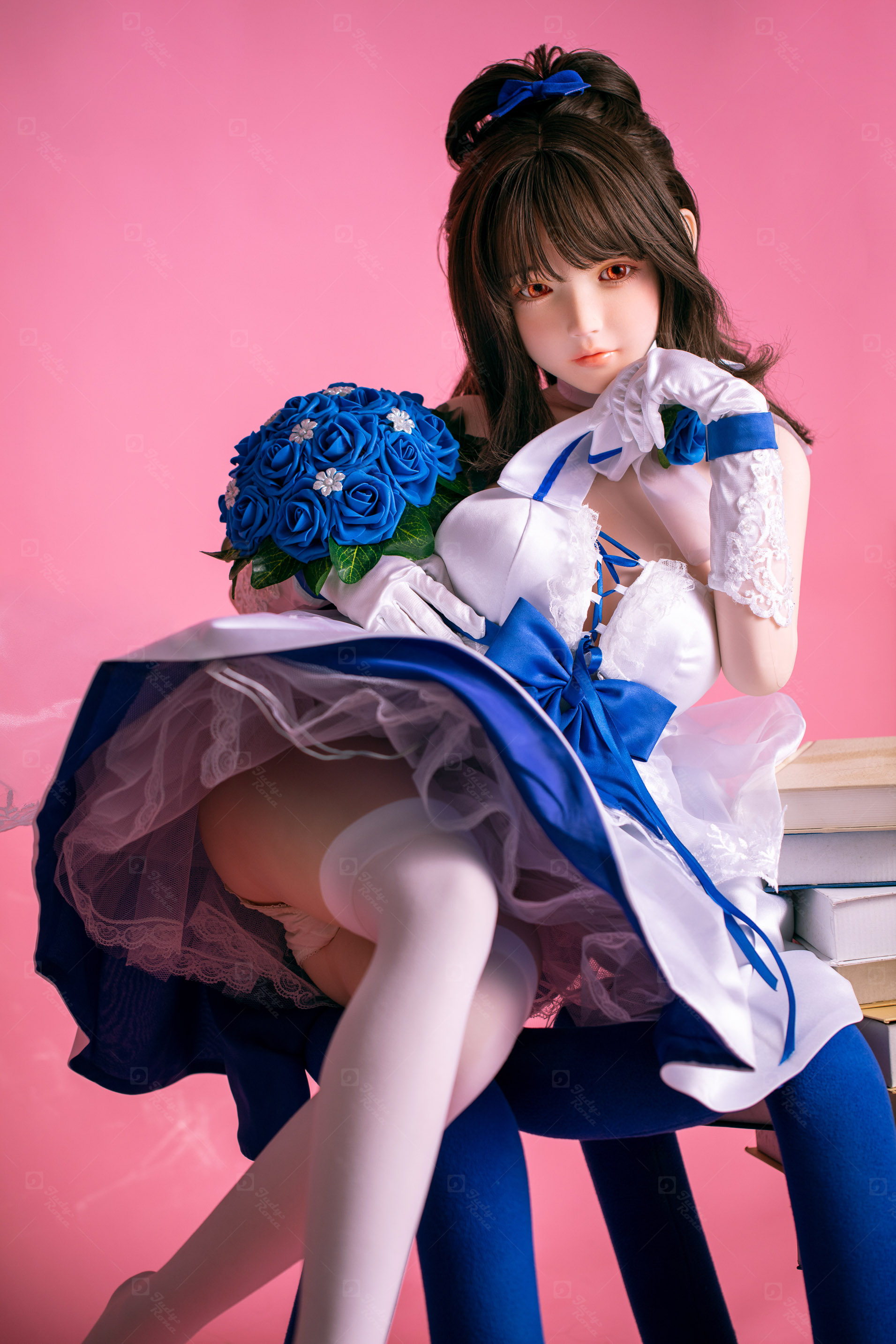 JR | Aria - 4Ft 10(148cm) Japanese Floral Skirt Silicone Sex Doll 