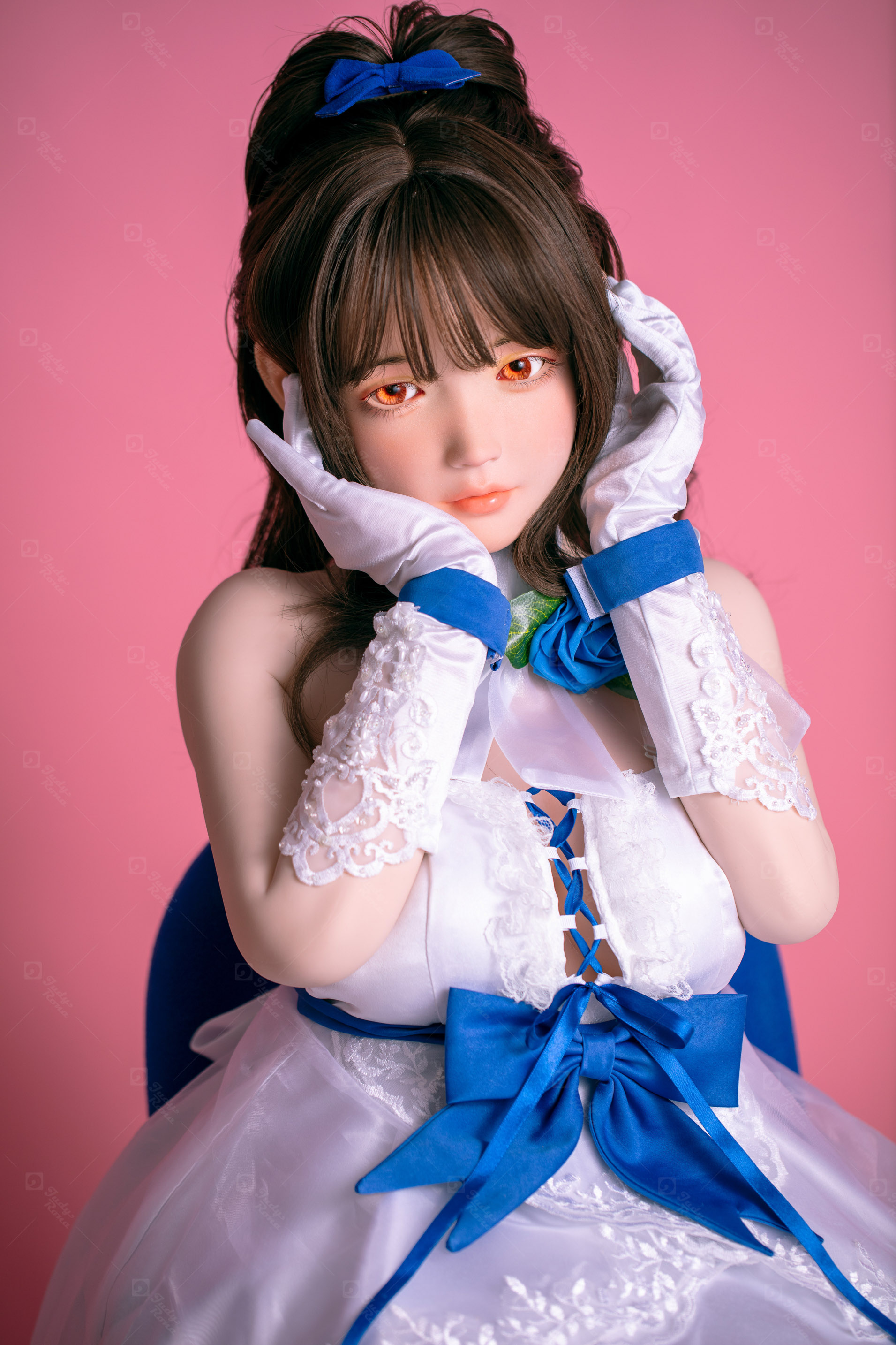 JR | Aria - 4Ft 10(148cm) Japanese Floral Skirt Silicone Sex Doll 