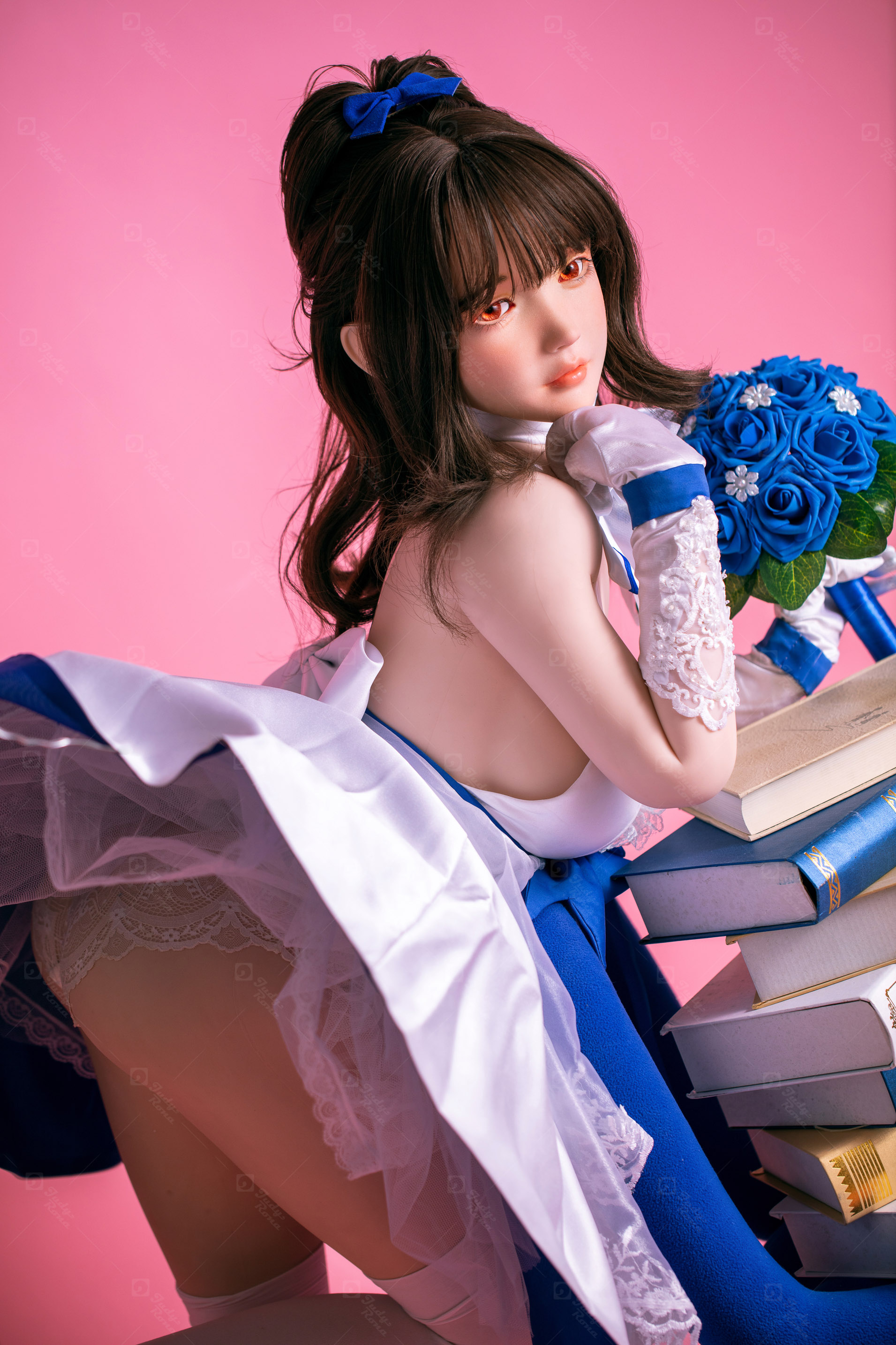 JR | Aria - 4Ft 10(148cm) Japanese Floral Skirt Silicone Sex Doll 