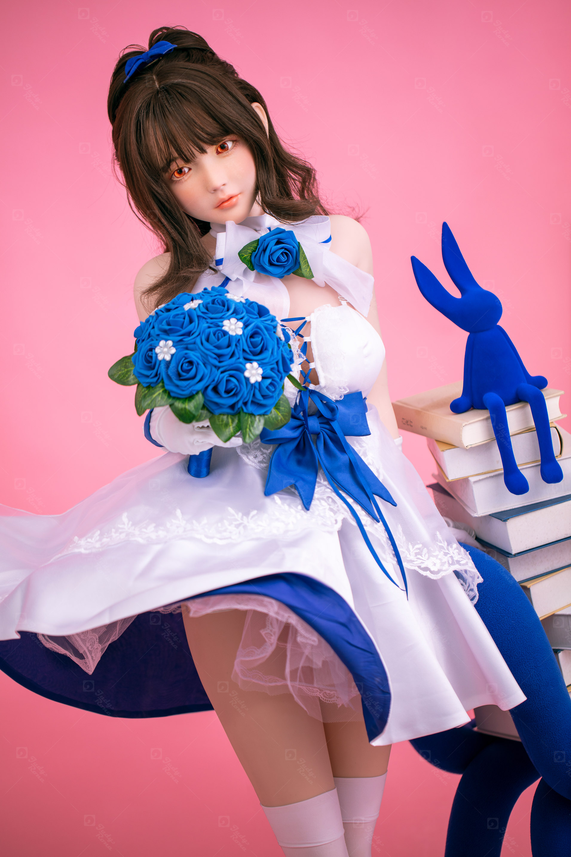 JR | Aria - 4Ft 10(148cm) Japanese Floral Skirt Silicone Sex Doll 