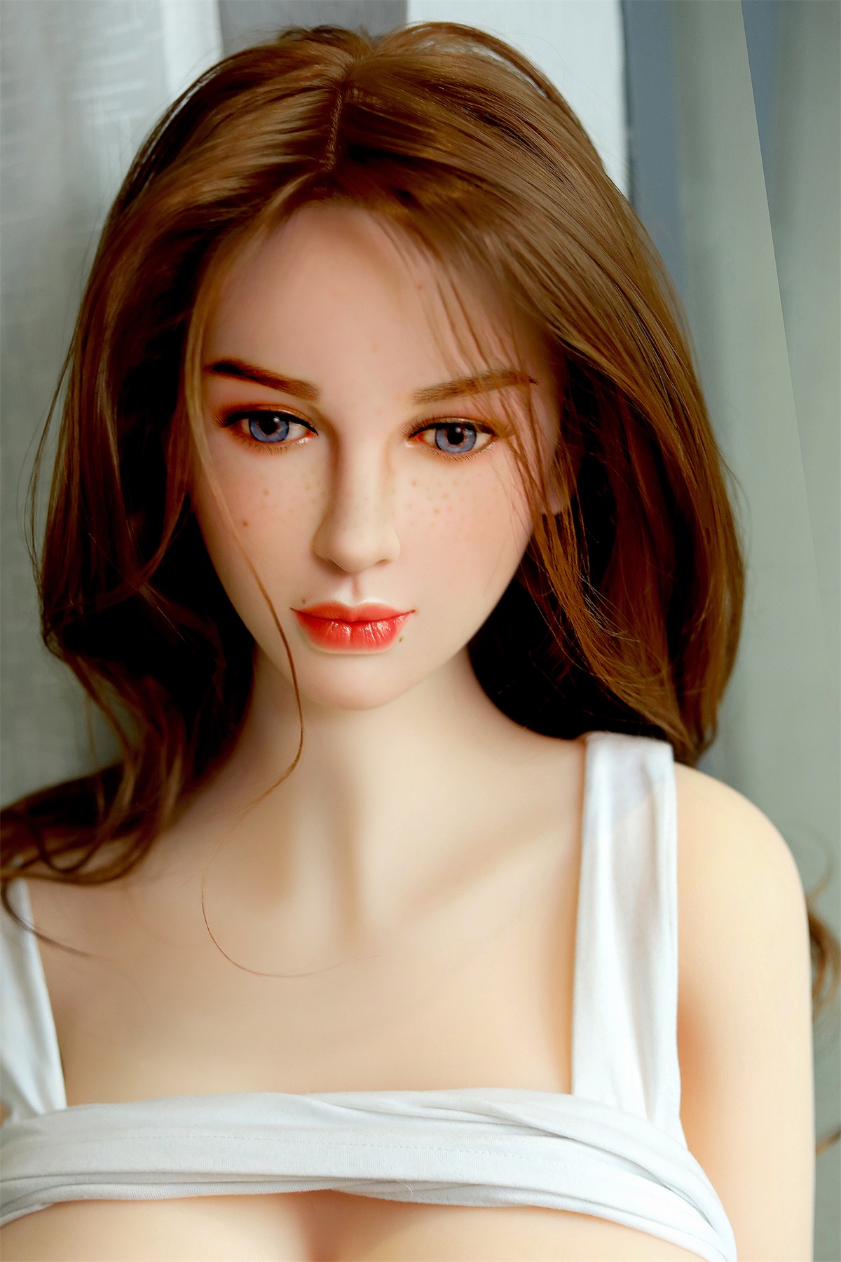 Letitia- 158cm (5ft2) Big Breast French Style Sex Doll With Blonde Curly Hair-First Love Doll