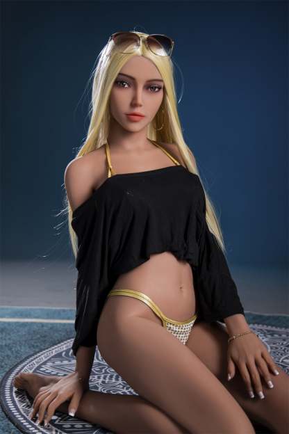 Indiana - 5ft3(161cm) Ultra Real-Feel Skin Sex Doll With Blonde Straight Hair-First Love Doll