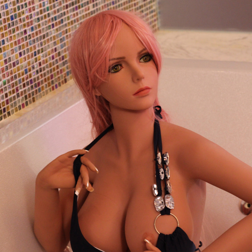 Avah - 5ft 2(158cm) Gorgeous Ultra realistic TPE Sex Doll With Pink Hair (In Stock US)-First Love Doll
