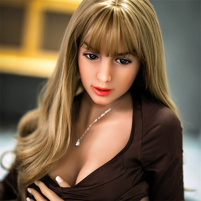 Zendaya- 158cm (5ft2) Tiny Breast Sex Doll With Golden Curly Hair-First Love Doll