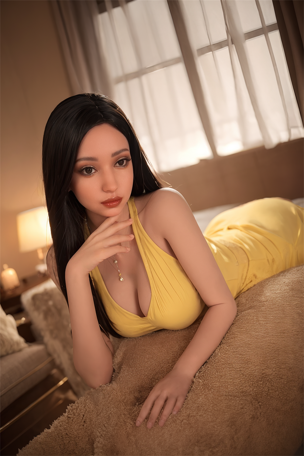 Alaina - 5ft 5/166cm Big Breasts Silicone Head Sex Doll 