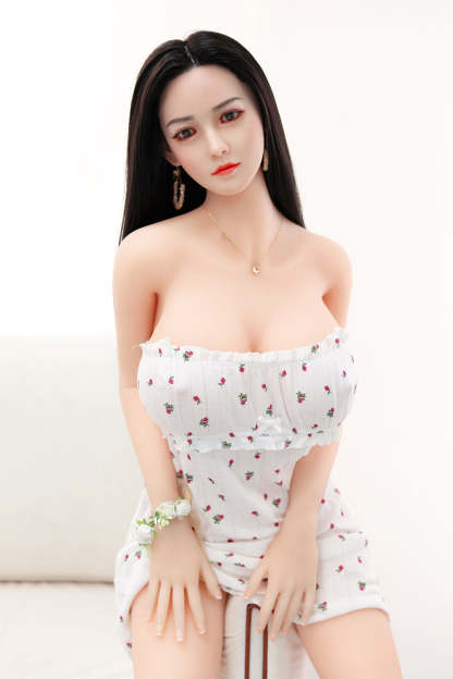 Sufi- 158cm (5ft2) Big Breast Chinese Style Sex Doll With Long Black Hair (In Stock US)-First Love Doll