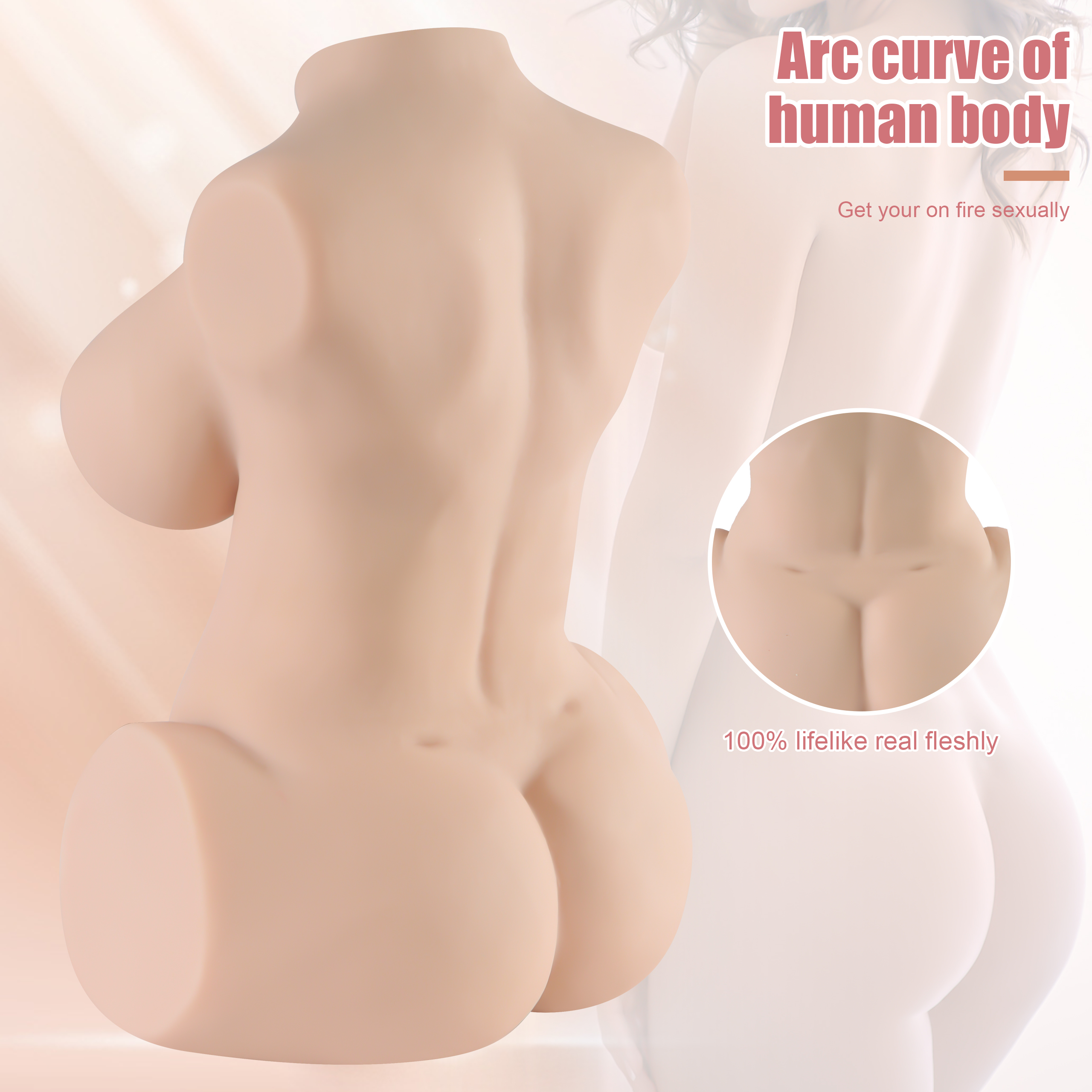 Mag - 43cm/16.93in Torso Sex Doll Wth Automatic Sucking Vagina (In Stock US)-First Love Doll