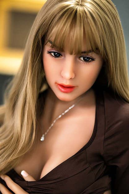 Zendaya- 158cm (5ft2) Tiny Breast Sex Doll With Golden Curly Hair (In Stock US)-First Love Doll