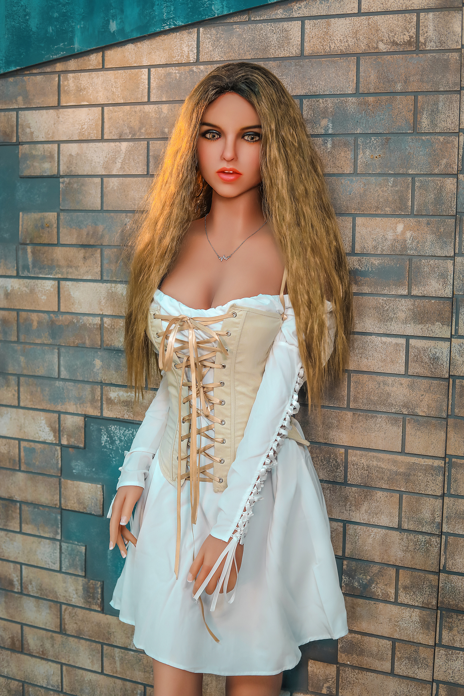 Cherry - 166cm (5ft6) Elegant Life-Like Sex Doll With Yellow Long Curly Hair-First Love Doll
