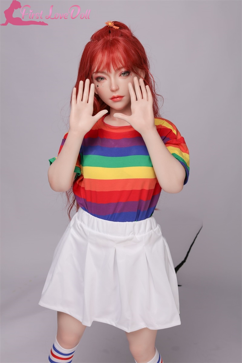 Poppy- 4ft 3/130cm A Cup Mini Silicone Sex Doll-First Love Doll