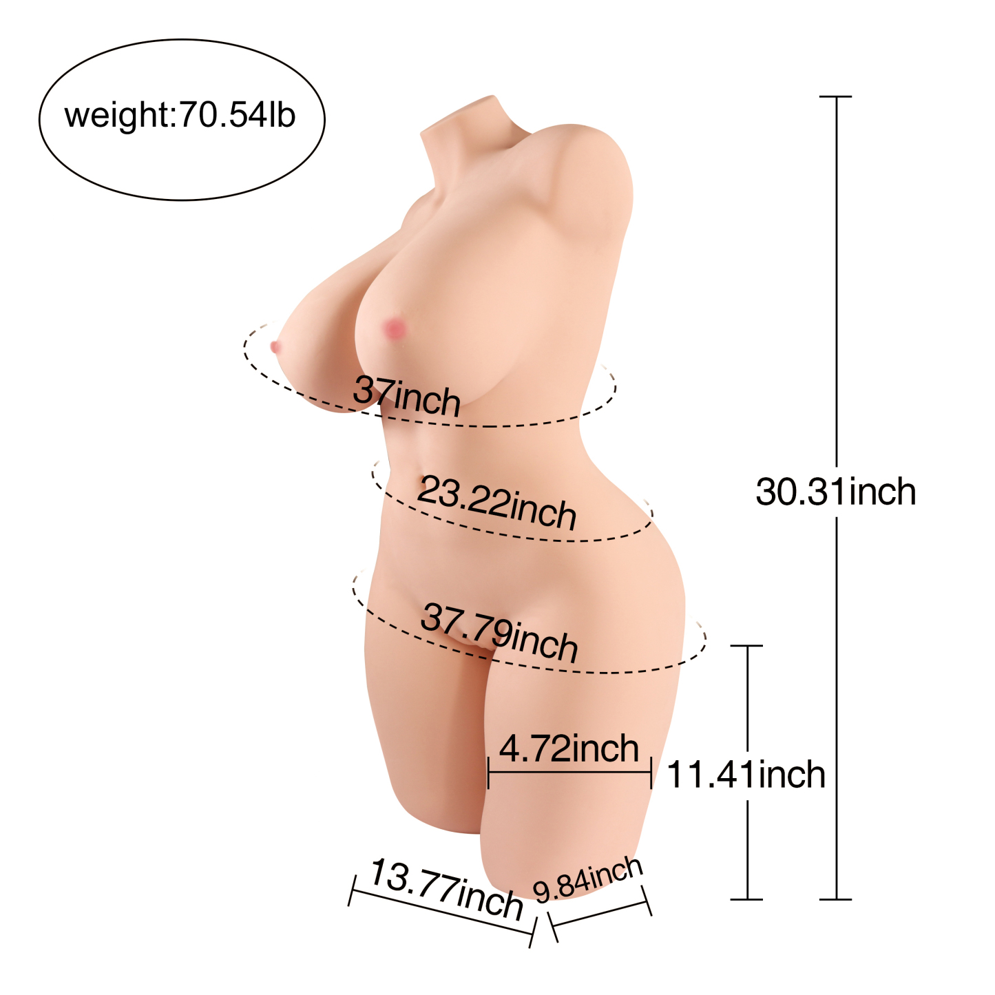Mona - 70.5lb Sex Doll Torso (In Stock US)-First Love Doll