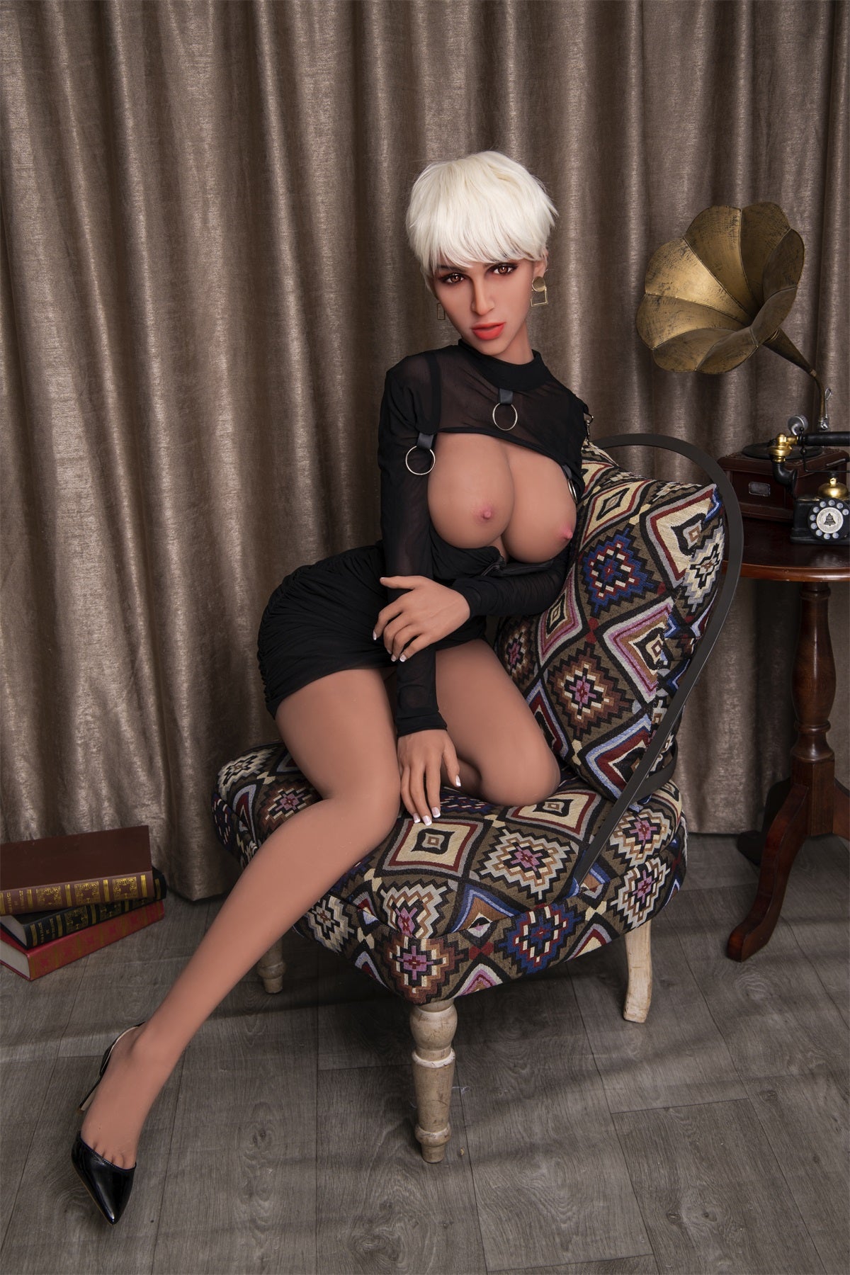 Tiva - 5Ft7/170cm Small Boobs Life-Like Sex Doll With Short White Hair-First Love Doll