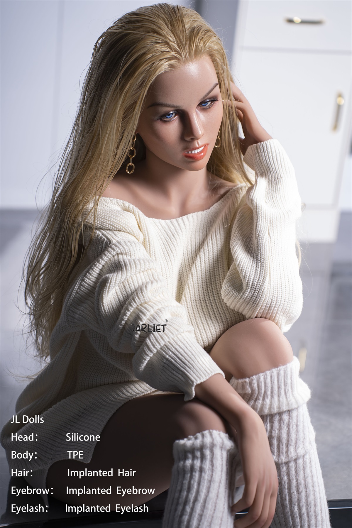 Jarliet | Blanche -4ft 10/148cm E-Cup Silicone head Sex Doll