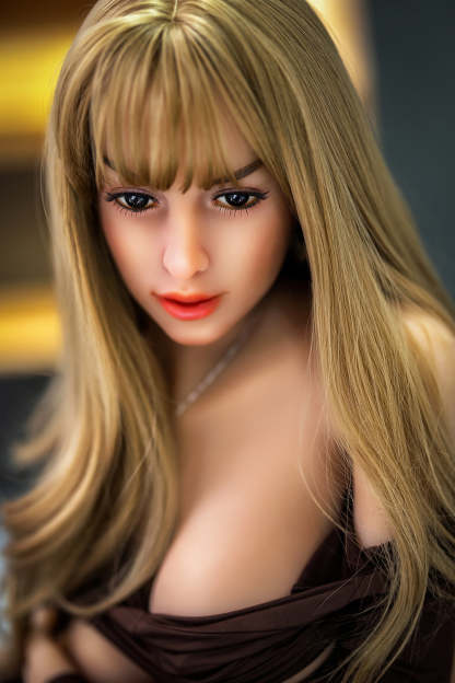 Zendaya- 158cm (5ft2) Tiny Breast Sex Doll With Golden Curly Hair (In Stock US)-First Love Doll