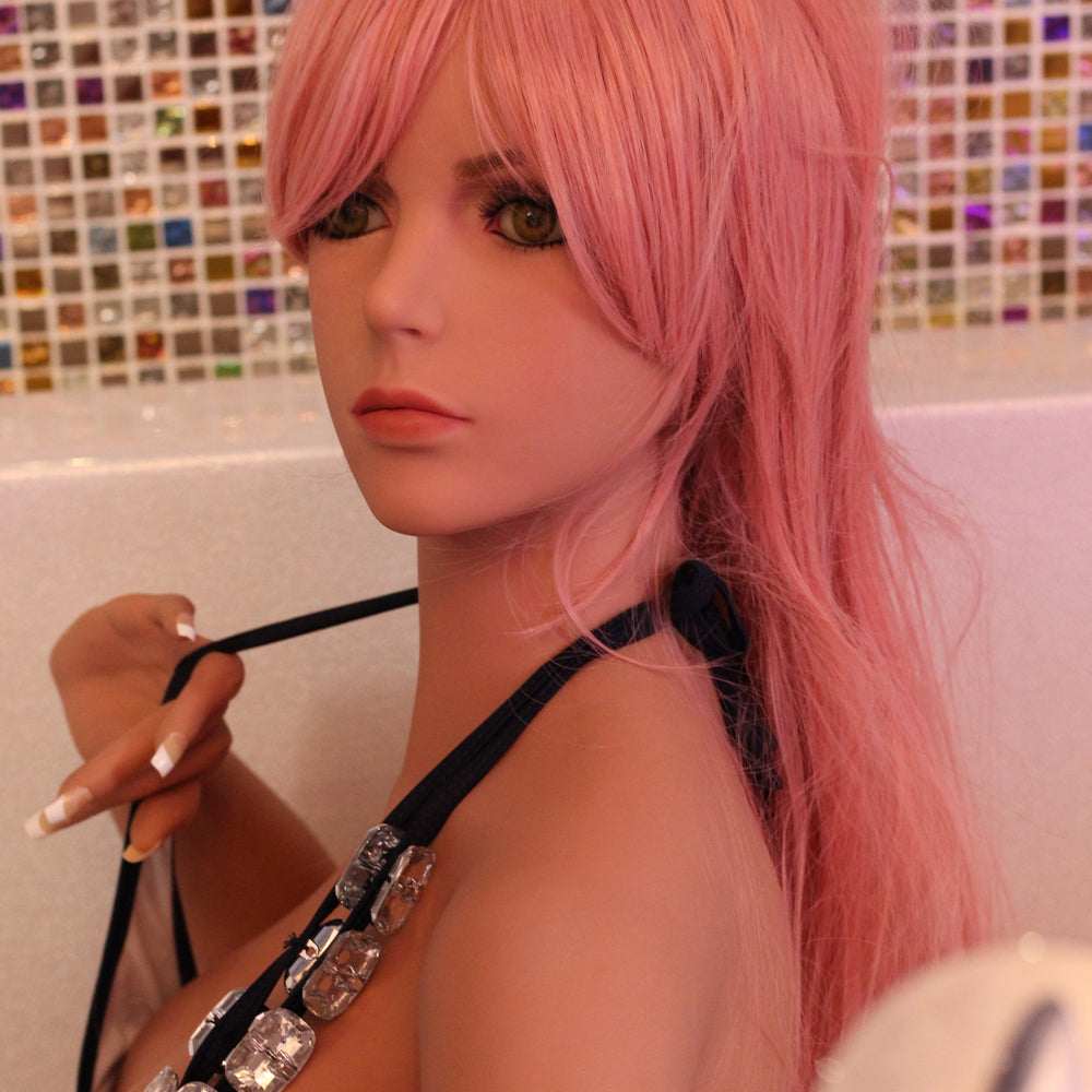 Avah - 5ft 2(158cm) Gorgeous Ultra realistic TPE Sex Doll With Pink Hair (In Stock US)-First Love Doll