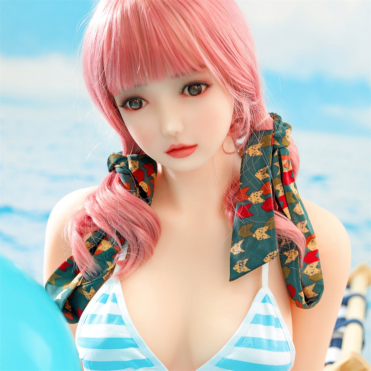Bonnie - 4ft 10/148cm Bikini Style Youth Energetic Beauty Doll With Pretty Pink Hair-First Love Doll